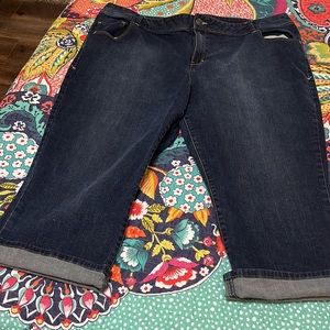 Lane Bryant Denim Capri, Genius Fit, 28W